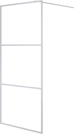 vidaXL - Inloopdouchewand - 90x195 - cm - transparant - ESG-glas - zilverkleurig