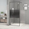 vidaXL - Inloopdouchewand - 90x195 - cm - transparant - ESG-glas - zwart