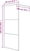 vidaXL - Inloopdouchewand - 90x195 - cm - transparant - ESG-glas - zwart