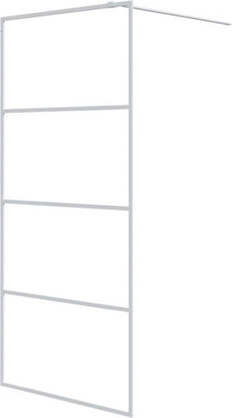 vidaXL - Inloopdouchewand - 90x195 - cm - transparant - ESG-glas - wit