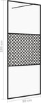 vidaXL - Inloopdouchewand - 90x195 - cm - transparant - ESG-glas - wit