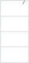 vidaXL - Inloopdouchewand - 90x195 - cm - transparant - ESG-glas - wit