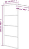 vidaXL - Inloopdouchewand - 90x195 - cm - transparant - ESG-glas - wit