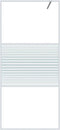 vidaXL - Inloopdouchewand - 90x195 - cm - transparant - ESG-glas - wit