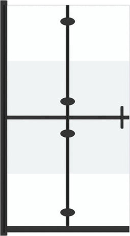vidaXL - Inloopdouchewand - inklapbaar - 100x190 - cm - ESG-glas - halfmat