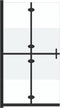 vidaXL - Inloopdouchewand - inklapbaar - 100x190 - cm - ESG-glas - halfmat