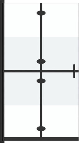 vidaXL - Inloopdouchewand - inklapbaar - 110x190 - cm - ESG-glas - halfmat