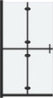 vidaXL - Inloopdouchewand - inklapbaar - 120x190 - cm - ESG-glas - mat