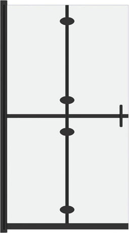 vidaXL - Inloopdouchewand - inklapbaar - 80x190 - cm - ESG-glas - mat