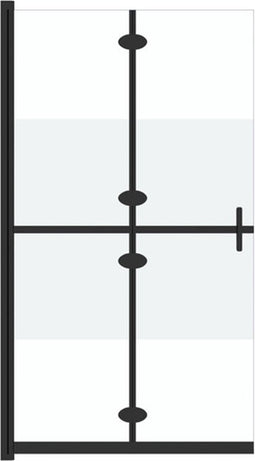 vidaXL - Inloopdouchewand - inklapbaar - 80x190 - cm - ESG-glas - halfmat