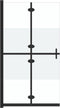 vidaXL - Inloopdouchewand - inklapbaar - 80x190 - cm - ESG-glas - halfmat