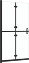 vidaXL - Inloopdouchewand - inklapbaar - 80x190 - cm - ESG-glas - transparant