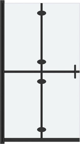 vidaXL - Inloopdouchewand - inklapbaar - 90x190 - cm - ESG-glas - mat
