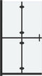 vidaXL - Inloopdouchewand - inklapbaar - 90x190 - cm - ESG-glas - mat