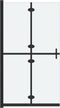 vidaXL - Inloopdouchewand - inklapbaar - 90x190 - cm - ESG-glas - mat
