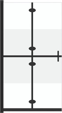 vidaXL - Inloopdouchewand - inklapbaar - 90x190 - cm - ESG-glas - halfmat