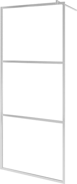 vidaXL - Inloopdouchewand - mat - 140x195 - cm - ESG-glas