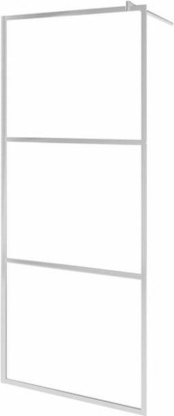 vidaXL - Inloopdouchewand - mat - 90x195 - cm - ESG-glas