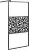 vidaXL - Inloopdouchewand - met - stenenmotief - 100x195 - cm - ESG-glas - zwart