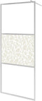 vidaXL - Inloopdouchewand - met - stenenmotief - 115x195 - cm - ESG-glas