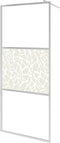 vidaXL - Inloopdouchewand - met - stenenmotief - 80x195 - cm - ESG-glas