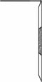 vidaXL - Inloopdouchewand - met - stenenmotief - 80x195 - cm - ESG-glas - zwart
