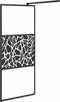 vidaXL - Inloopdouchewand - met - stenenmotief - 80x195 - cm - ESG-glas - zwart