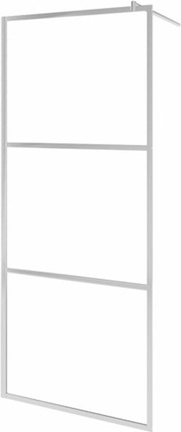 vidaXL - Inloopdouchewand - transparant - 100x195 - cm - ESG-glas