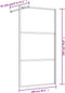 vidaXL - Inloopdouchewand - transparant - 100x195 - cm - ESG-glas - rood