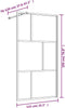 vidaXL - Inloopdouchewand - transparant - 115x195 - cm - ESG-glas - rood