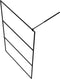vidaXL - Inloopdouchewand - transparant - 115x195 - cm - ESG-glas - zwart