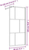 vidaXL - Inloopdouchewand - transparant - 80x195 - cm - ESG-glas - goudkleurig