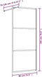 vidaXL - Inloopdouchewand - transparant - 80x195 - cm - ESG-glas - rood