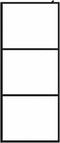 vidaXL - Inloopdouchewand - transparant - 80x195 - cm - ESG-glas - zwart