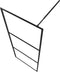 vidaXL - Inloopdouchewand - transparant - 80x195 - cm - ESG-glas - zwart