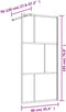 vidaXL - Inloopdouchewand - transparant - 90x195 - cm - ESG-glas - rood