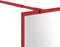 vidaXL - Inloopdouchewand - transparant - 90x195 - cm - ESG-glas - rood