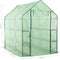 vidaXL - Inloopkas - met - 12 - schappen - 143x214x196 - cm - staal