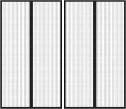 vidaXL - Insectendeurgordijnen - 2 - st - magnetisch - 200x80 - cm - zwart