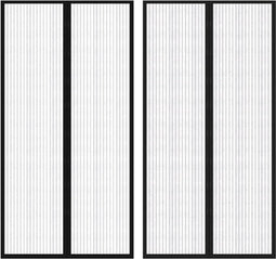 vidaXL - Insectendeurgordijnen - 2 - st - magnetisch - 210x100 - cm - zwart