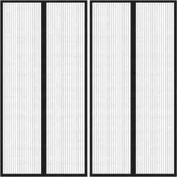 vidaXL - Insectendeurgordijnen - 2 - st - magnetisch - 220x100 - cm - zwart