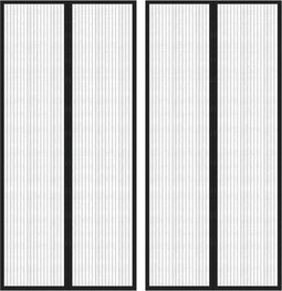 vidaXL - Insectendeurgordijnen - 2 - st - magnetisch - 220x110 - cm - zwart