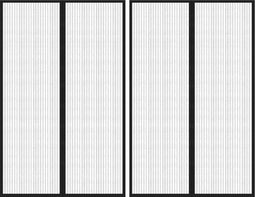 vidaXL - Insectendeurgordijnen - 2 - st - magnetisch - 220x130 - cm - zwart