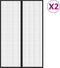 vidaXL - Insectendeurgordijnen - 2 - st - magnetisch - 220x130 - cm - zwart