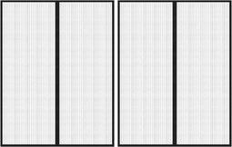 vidaXL - Insectendeurgordijnen - 2 - st - magnetisch - 230x160 - cm - zwart