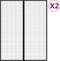 vidaXL - Insectendeurgordijnen - 2 - st - magnetisch - 230x160 - cm - zwart