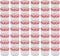 vidaXL - Jampotten - met - wit - met - rode - deksels - 48 - st - 110 - ml - glas