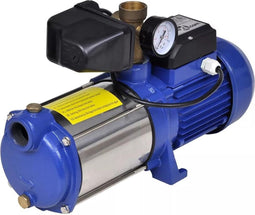 vidaXL Jet pomp met waterdrukmeter 1300 W 5100 L/u (Blauw)