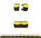 vidaXL - Kabelbeschermer - drempel - 2 - tunnels - 101,5 - cm - rubber