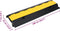 vidaXL - Kabelbeschermer - drempel - met - 2 - tunnels - 100 - cm - rubber